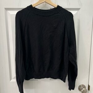 a new day Black Crewneck Sweater - Classic Rib Trim